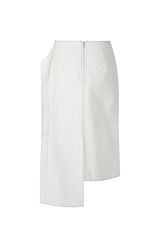 Asymmetry Linen Midi Skirt - Recode Global